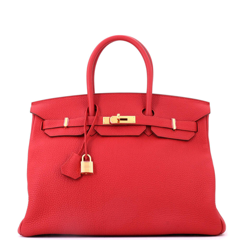 Hermes Birkin 35 Red Togo with Gold Hardware
